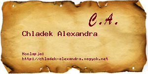 Chladek Alexandra névjegykártya